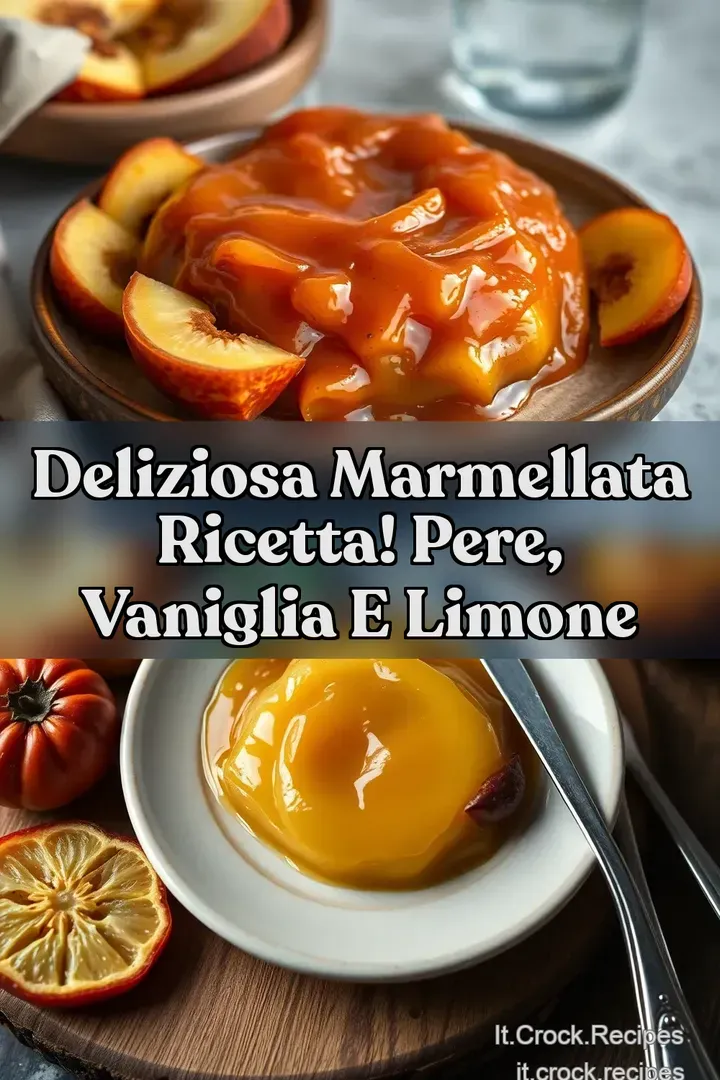 Deliziosa Marmellata Ricetta! Pere Vaniglia e Limone