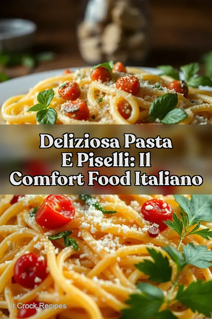 Deliziosa pasta e piselli: il comfort food italiano