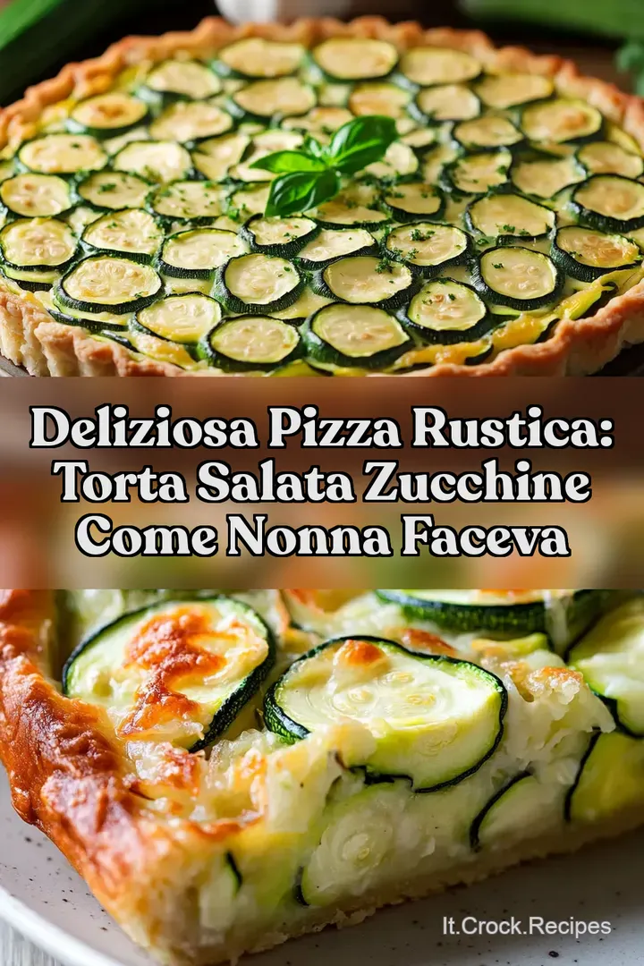 Deliziosa Pizza Rustica: Torta Salata Zucchine Come Nonna Faceva