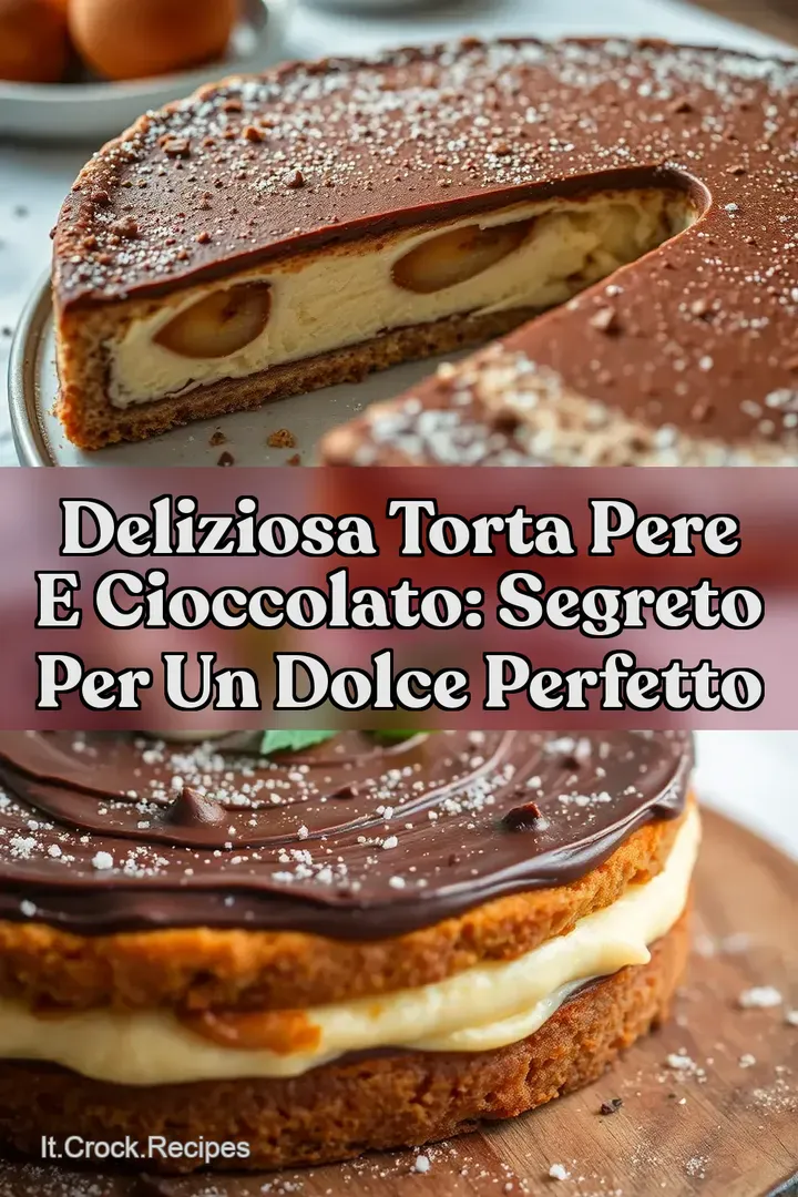Deliziosa Torta Pere e Cioccolato: Segreto per un Dolce Perfetto