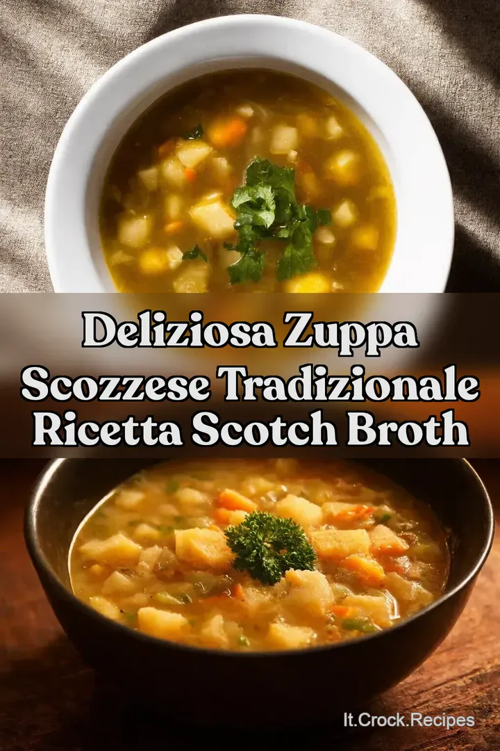 Deliziosa zuppa scozzese Tradizionale ricetta Scotch Broth
