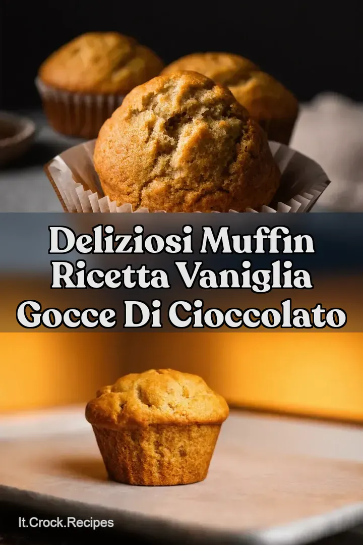 Deliziosi Muffin Ricetta Vaniglia Gocce di Cioccolato