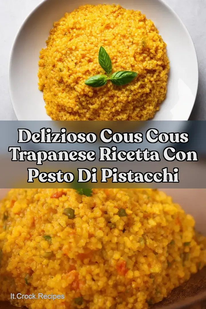 Delizioso Cous Cous Trapanese Ricetta con Pesto di Pistacchi