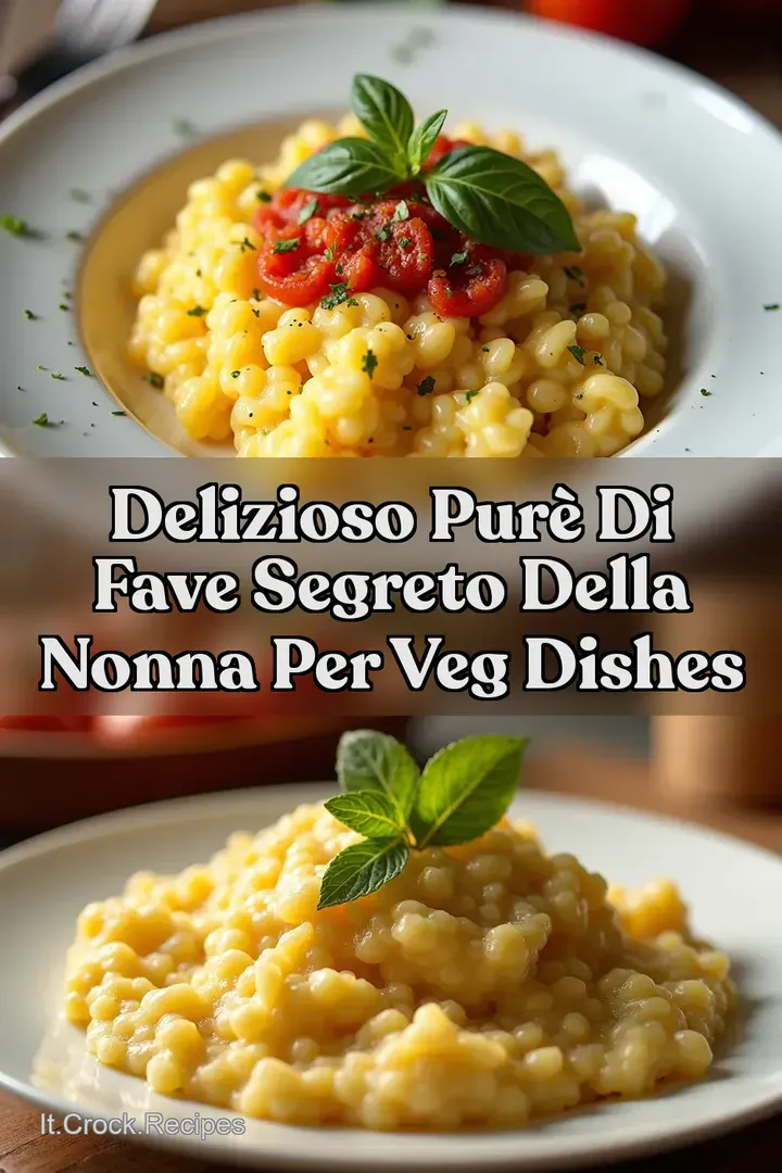 Delizioso Pur&egrave; di Fave Segreto della Nonna per Veg Dishes