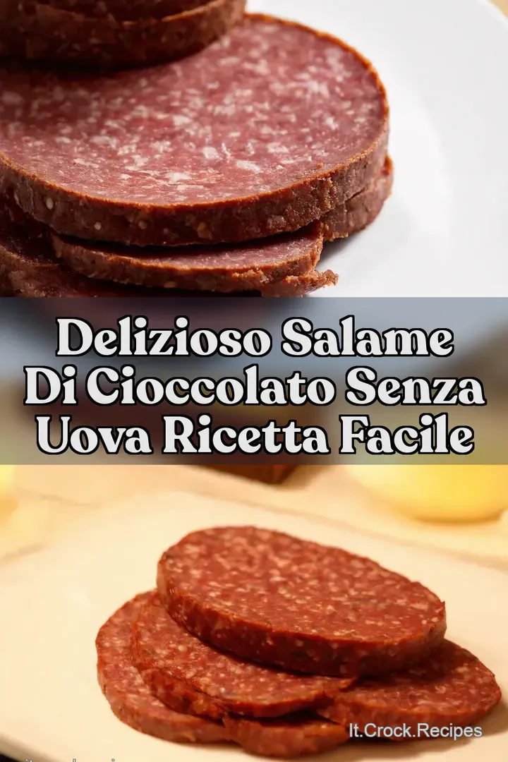 Delizioso Salame di Cioccolato Senza Uova Ricetta Facile