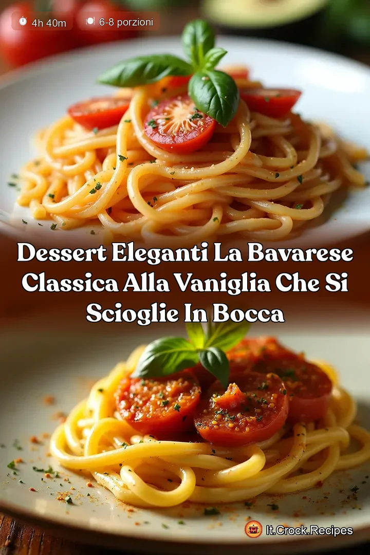 Dessert Eleganti La Bavarese Classica alla Vaniglia che si scioglie in bocca
