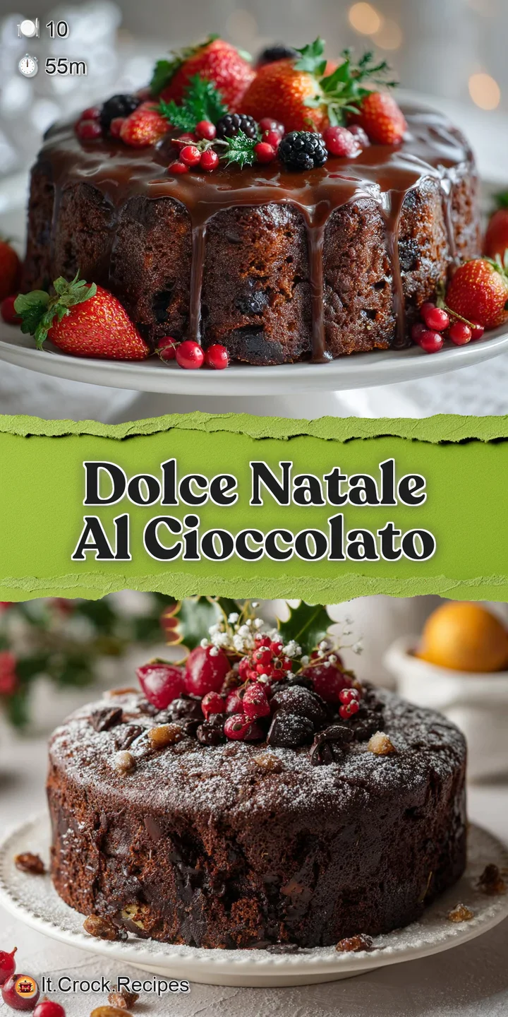 Close-up of moist, dark chocolate cake with a soft crumb and colorful candied fruit pieces. Visible steam suggests warmth.