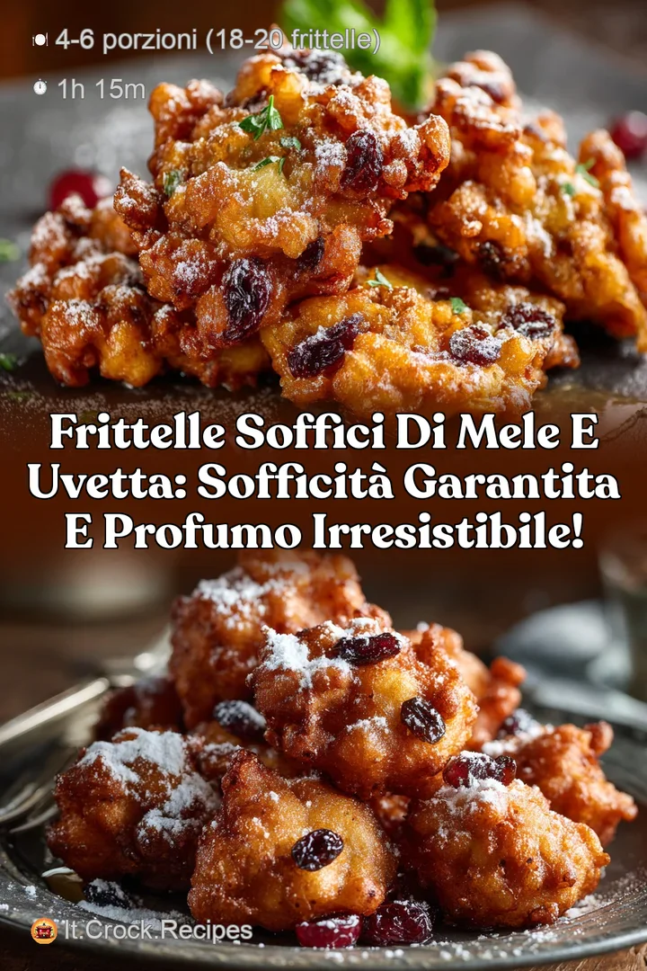 Frittelle soffici di mele e uvetta: sofficit&agrave; garantita e profumo irresistibile!