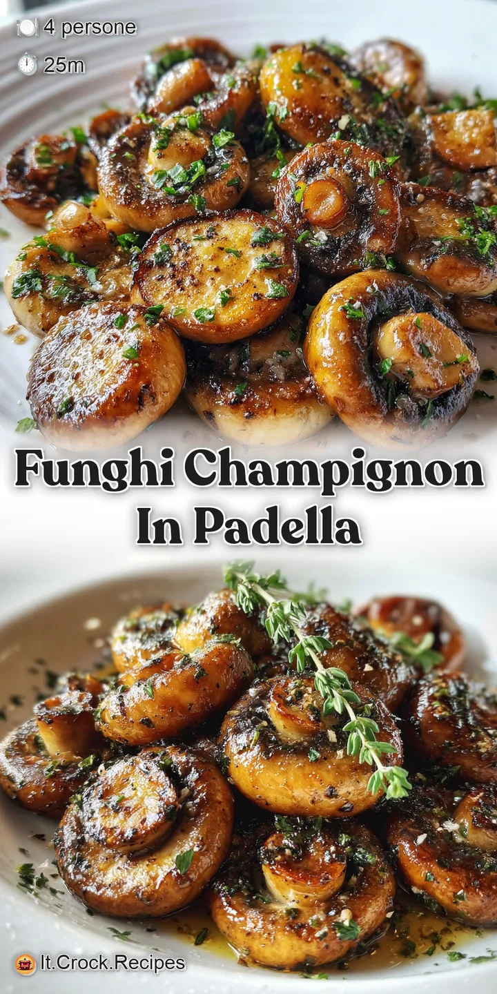 Close-up of plump, juicy mushrooms bathed in olive oil and herbs, showing delicious browning and fresh, fragrant appeal.