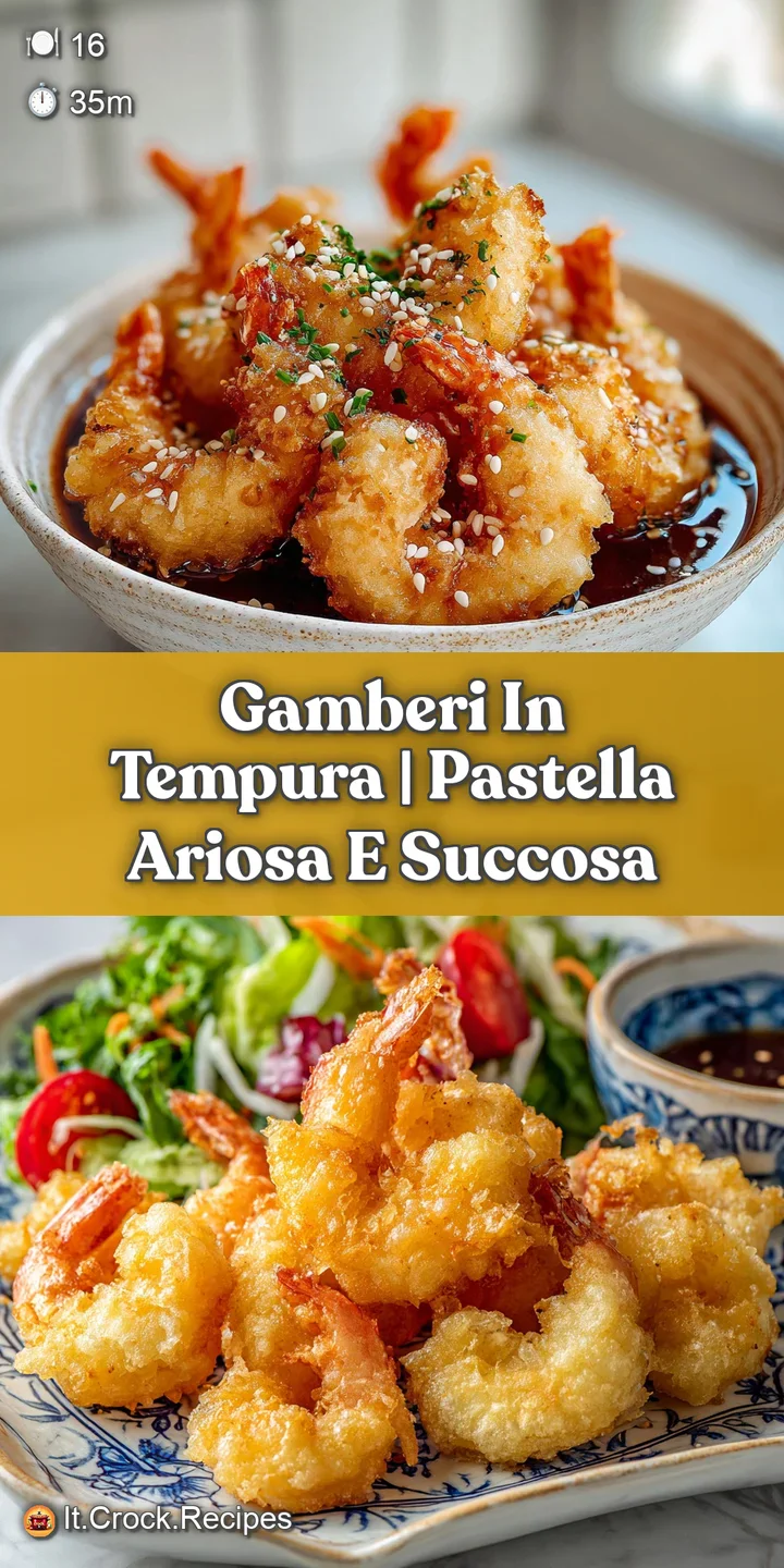 Close-up of a single tempura shrimp, showing the airy, light batter and juicy interior. A sprinkle of fresh parsley adds v...