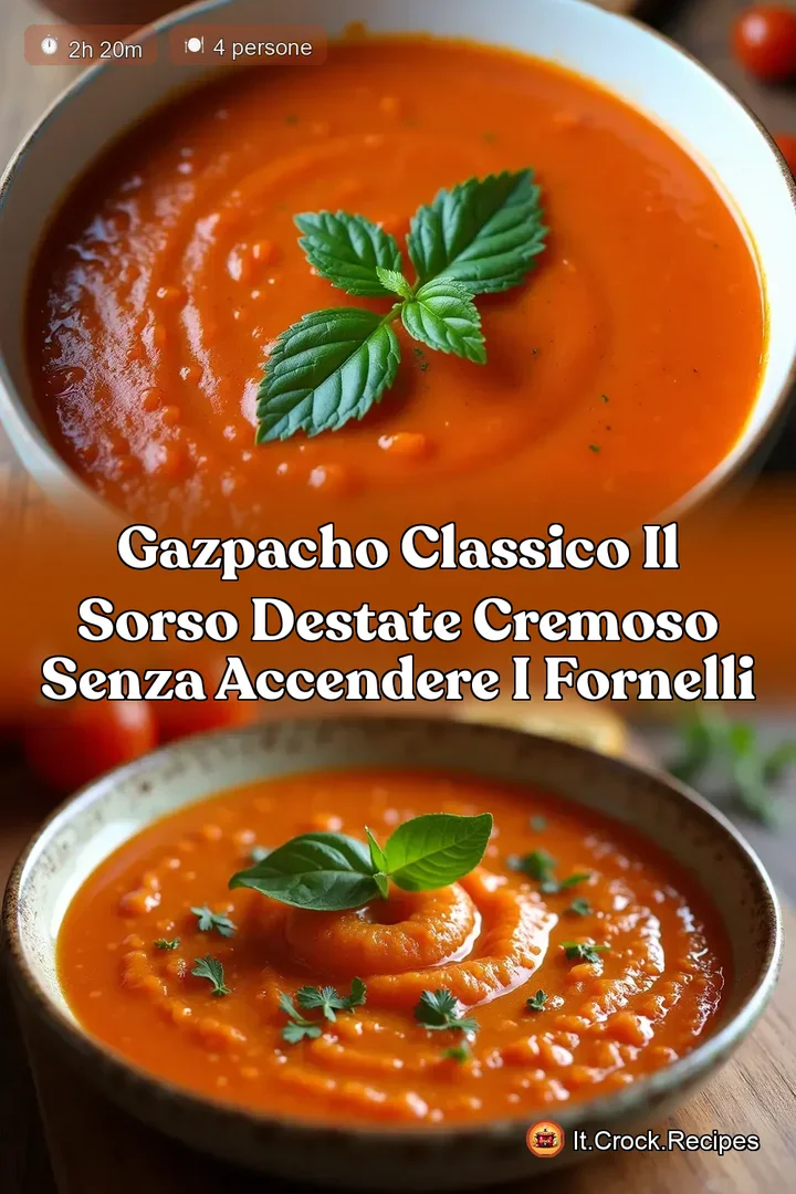 Gazpacho Classico Il Sorso dEstate Cremoso Senza Accendere i Fornelli