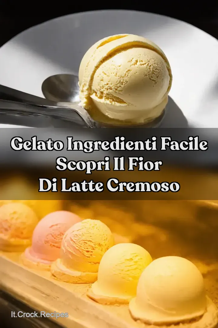 Gelato Ingredienti Facile Scopri il Fior di Latte Cremoso