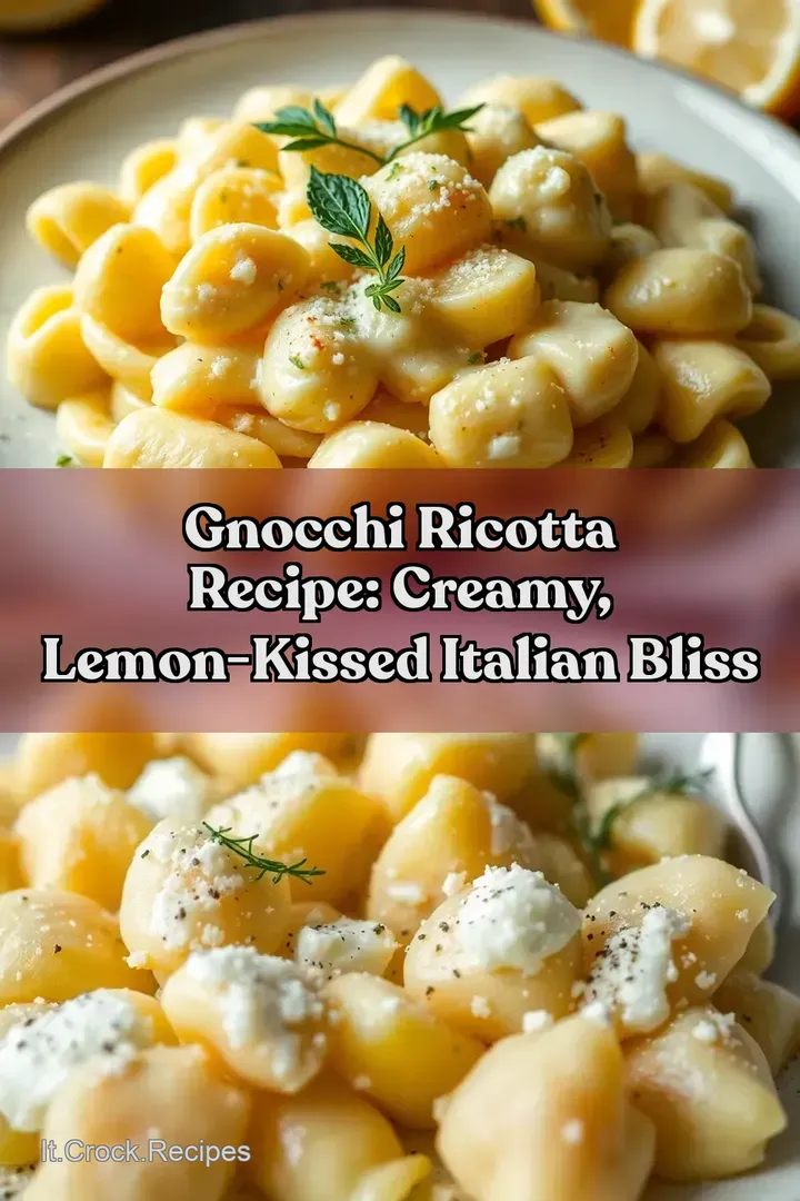 Gnocchi Ricotta Recipe: Creamy Lemon-Kissed Italian Bliss