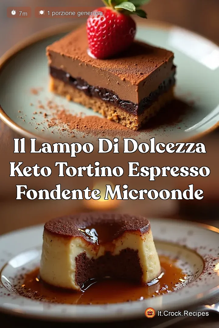 Il Lampo di Dolcezza Keto Tortino Espresso Fondente Microonde
