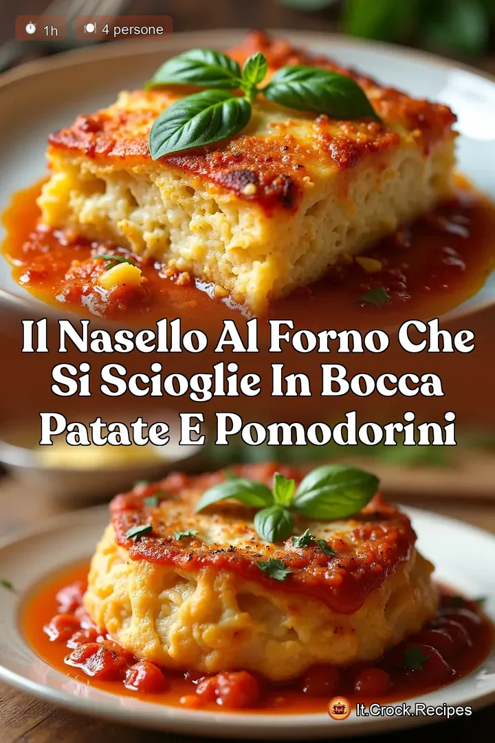 Il Nasello al Forno che Si Scioglie in Bocca Patate e Pomodorini