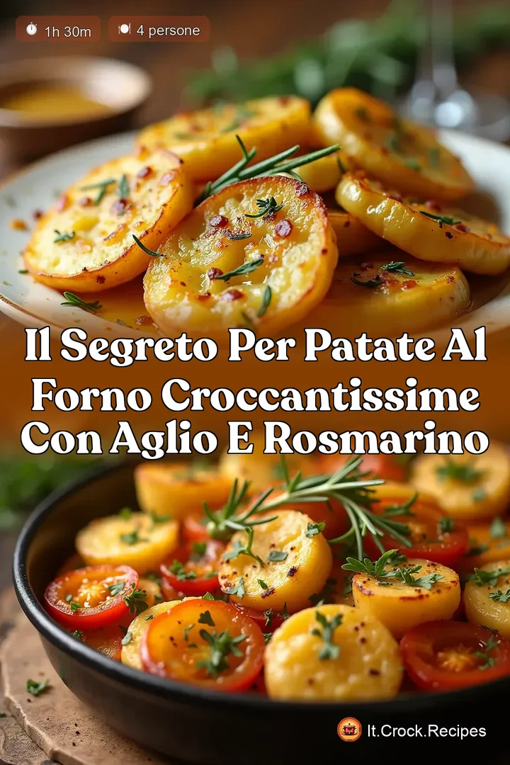 Il Segreto per Patate al Forno Croccantissime con Aglio e Rosmarino
