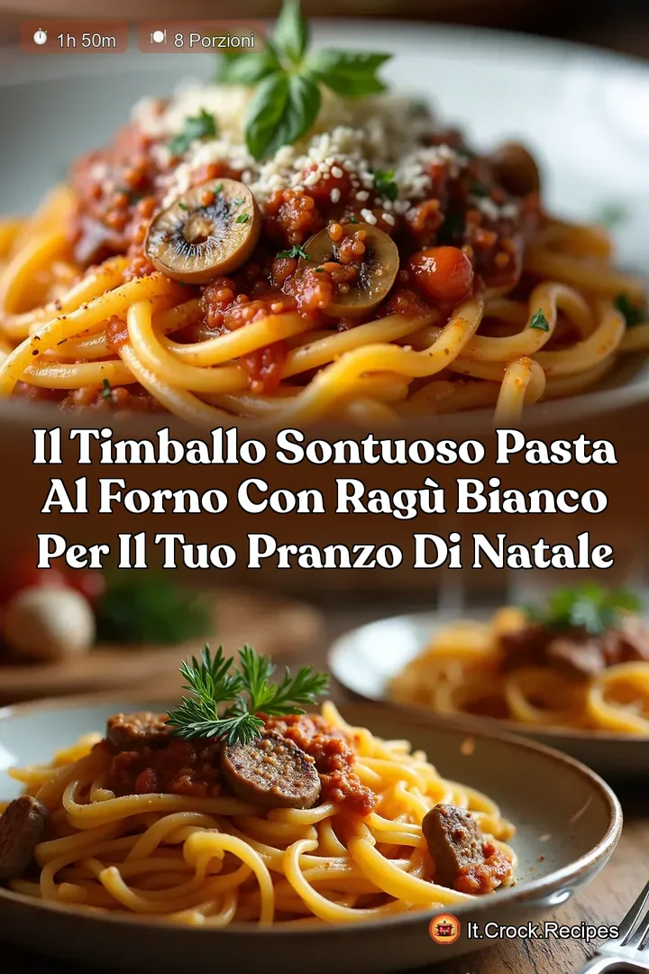 Il Timballo Sontuoso Pasta al Forno con Rag&ugrave; Bianco per il Tuo Pranzo di Natale