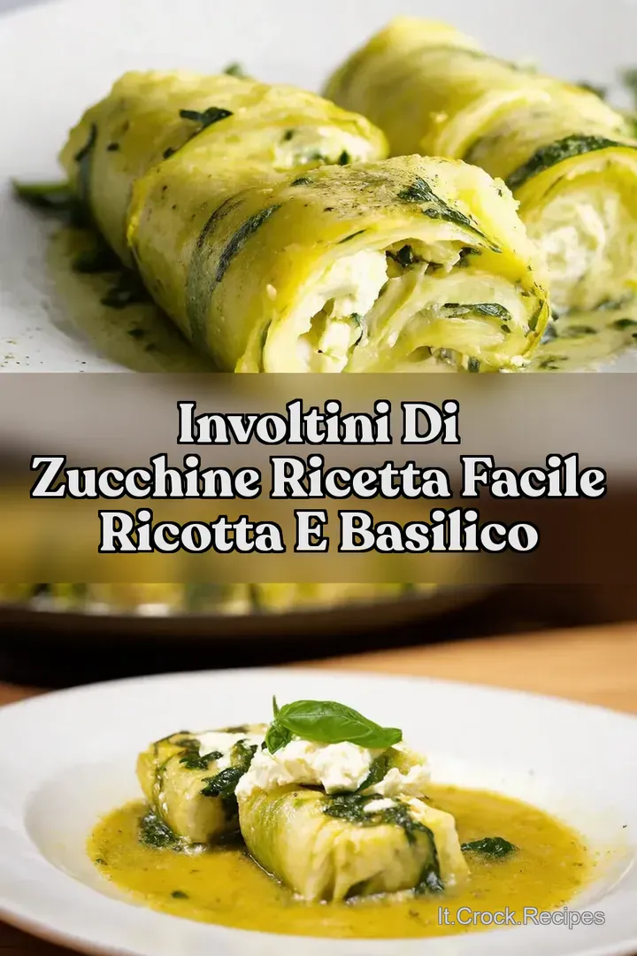Involtini di Zucchine Ricetta Facile Ricotta e Basilico
