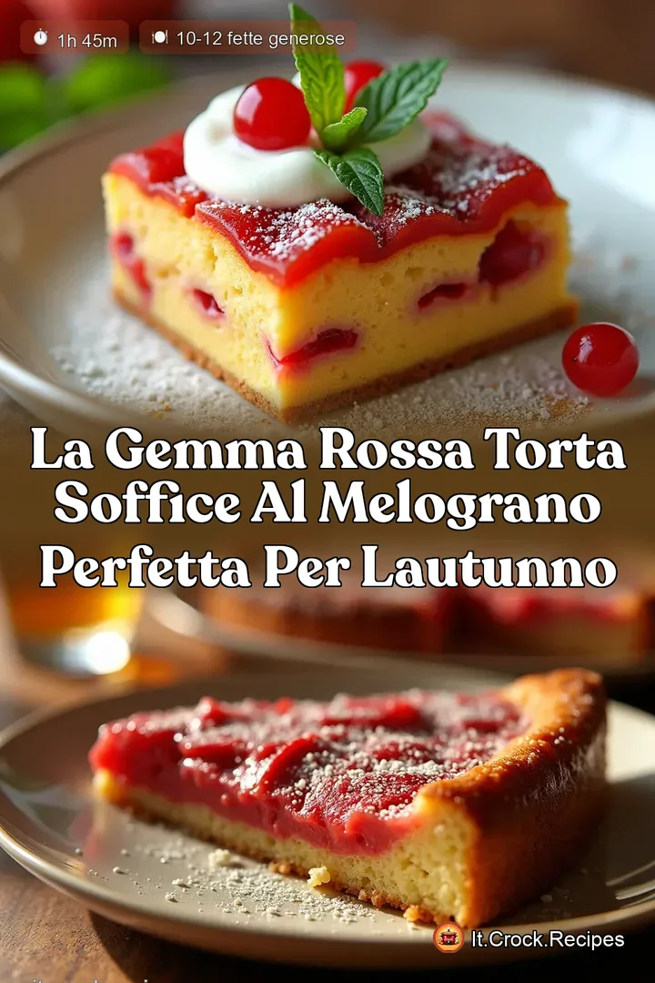 La Gemma Rossa Torta Soffice al Melograno Perfetta per lAutunno