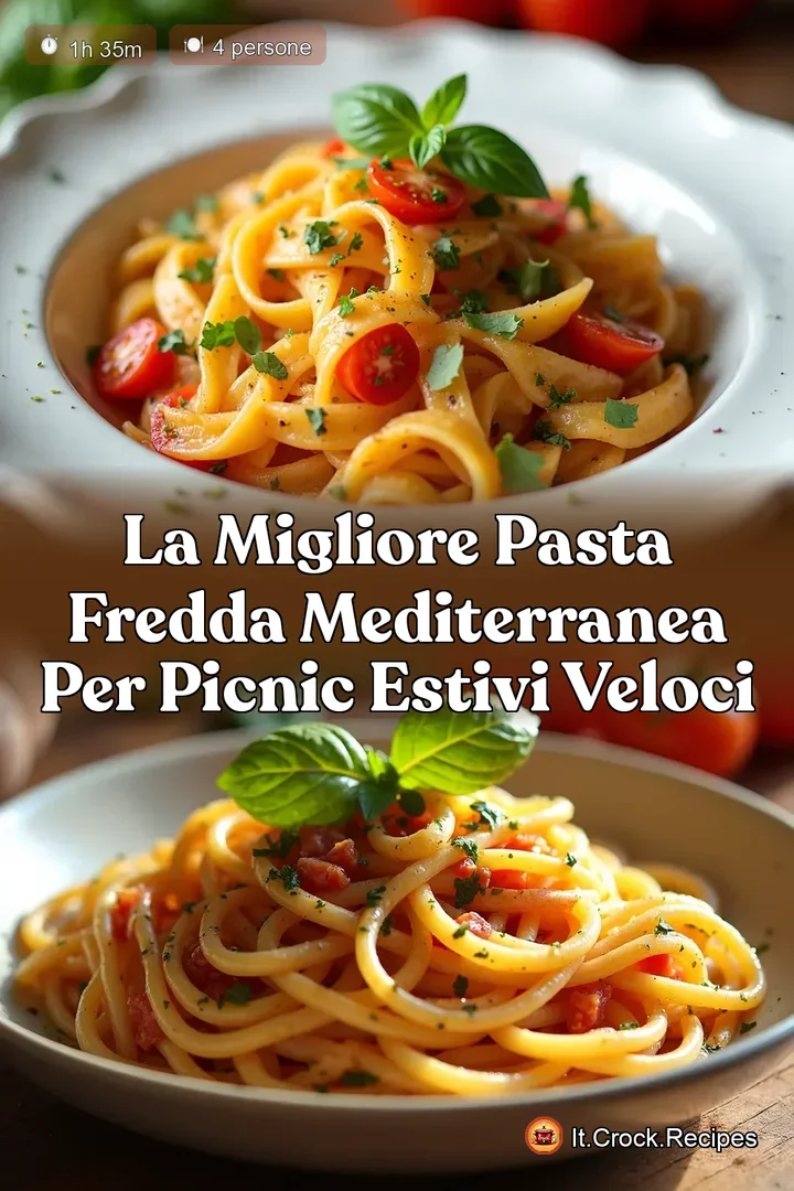 La Migliore Pasta Fredda Mediterranea per Picnic Estivi Veloci