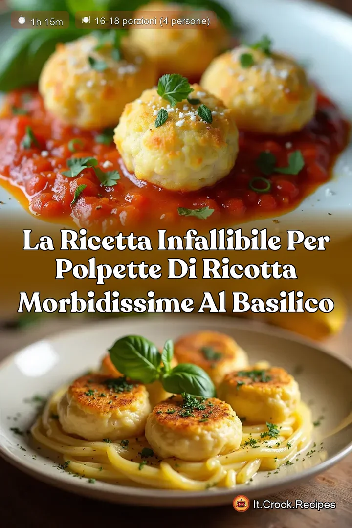 La Ricetta Infallibile per Polpette di Ricotta Morbidissime al Basilico