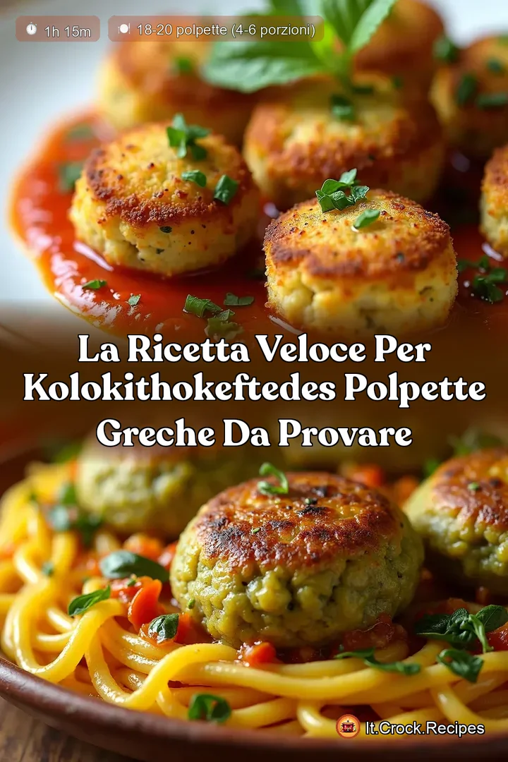 La Ricetta Veloce per Kolokithokeftedes Polpette Greche da Provare