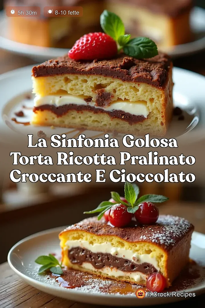 La Sinfonia Golosa Torta Ricotta Pralinato Croccante e Cioccolato