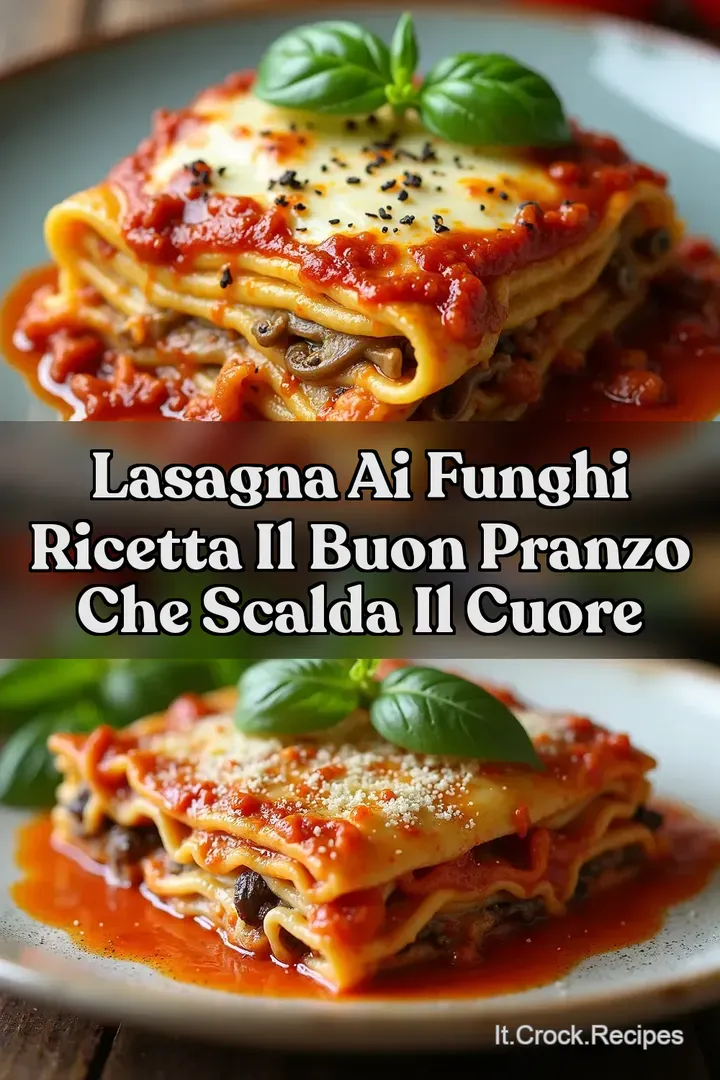 Lasagna ai Funghi Ricetta Il Buon Pranzo che Scalda il Cuore