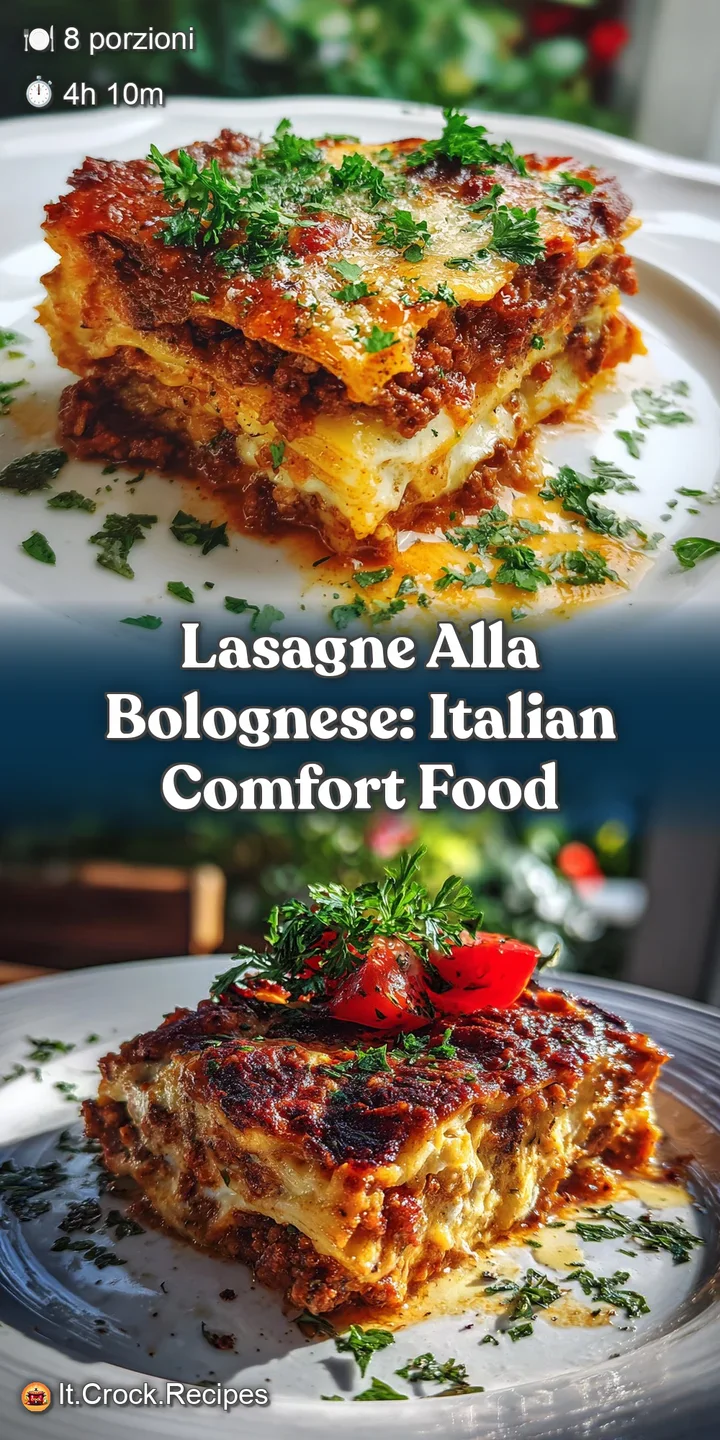 Close-up of bubbly, browned cheese and rich meat sauce peeking through layers of pasta in a tempting slice of crispy baked...