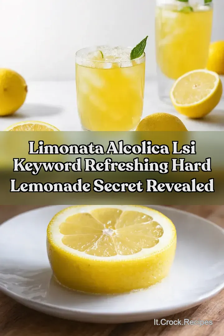 Limonata Alcolica LSI keyword Refreshing Hard Lemonade Secret Revealed