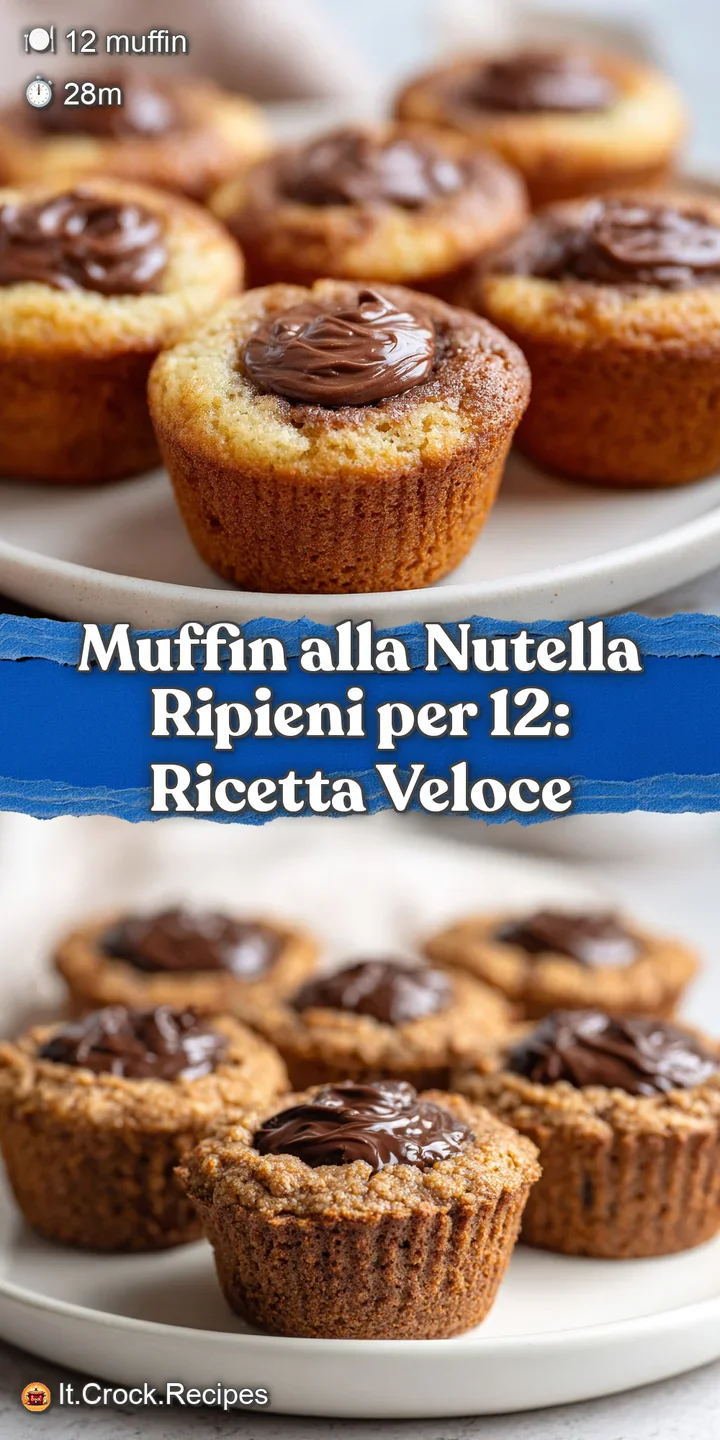 Close-up of a Nutella muffin, revealing a soft, golden crumb with a melted chocolate center; warm and inviting texture is ...