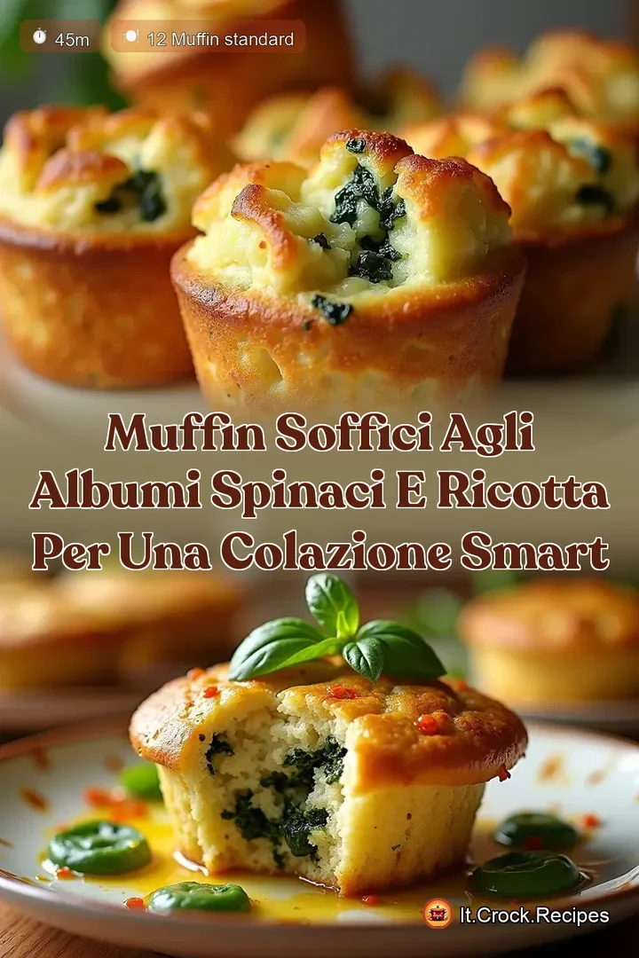 Muffin Soffici Agli Albumi Spinaci e Ricotta per una Colazione Smart