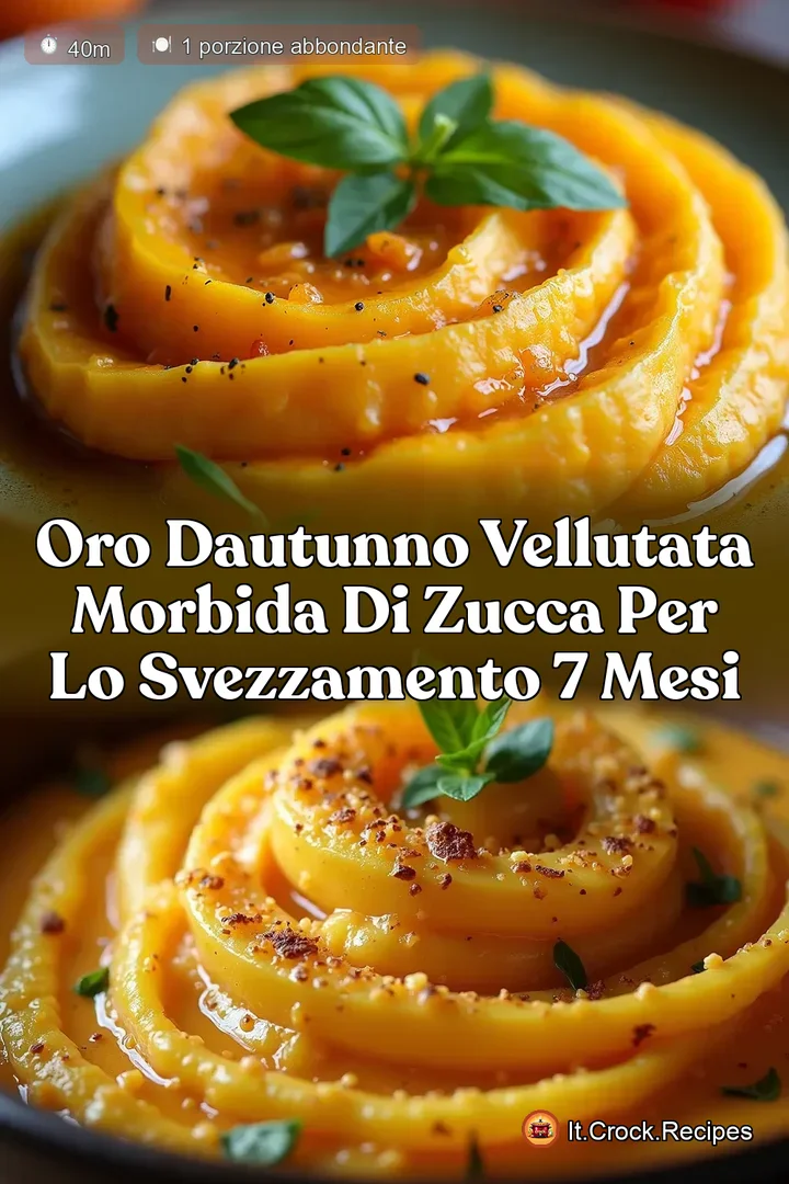 Oro dAutunno Vellutata Morbida di Zucca per lo Svezzamento 7 Mesi