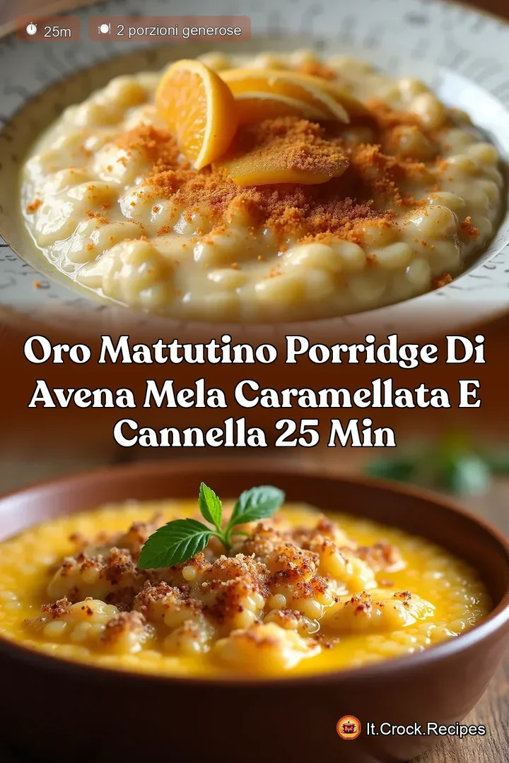 Oro Mattutino Porridge di Avena Mela Caramellata e Cannella 25 Min
