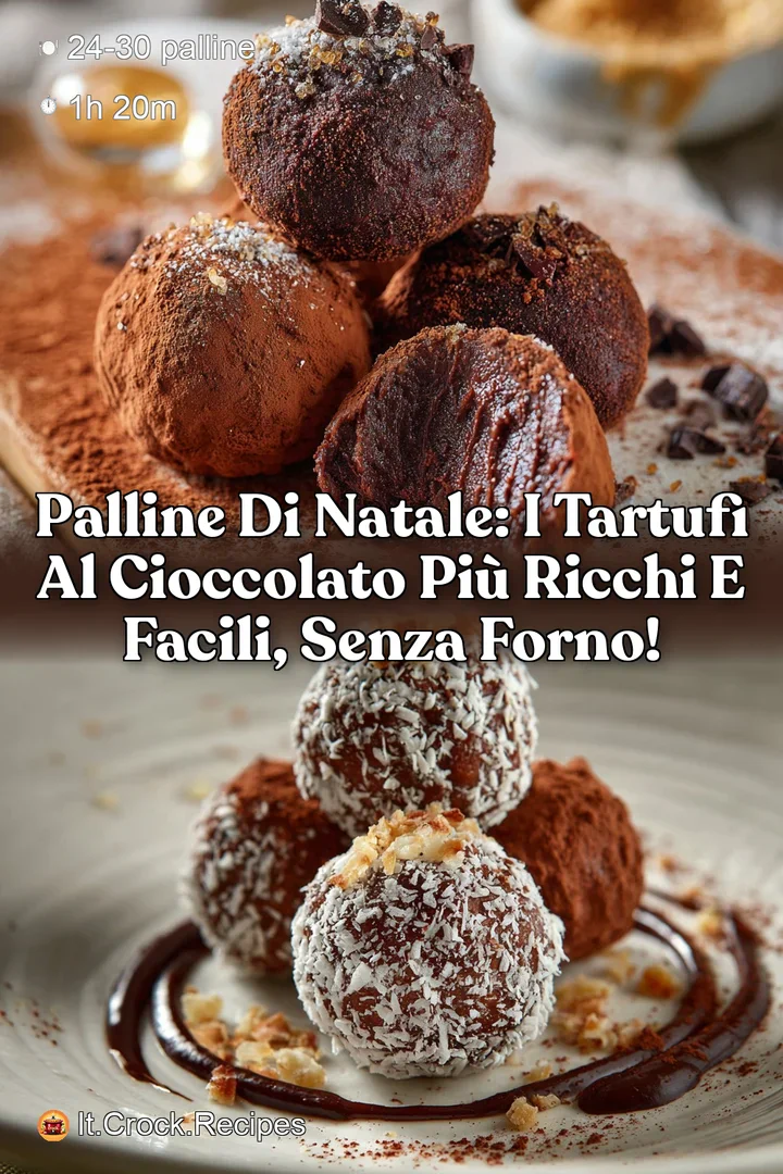 Palline di Natale: i tartufi al cioccolato pi&ugrave; ricchi e facili senza forno!