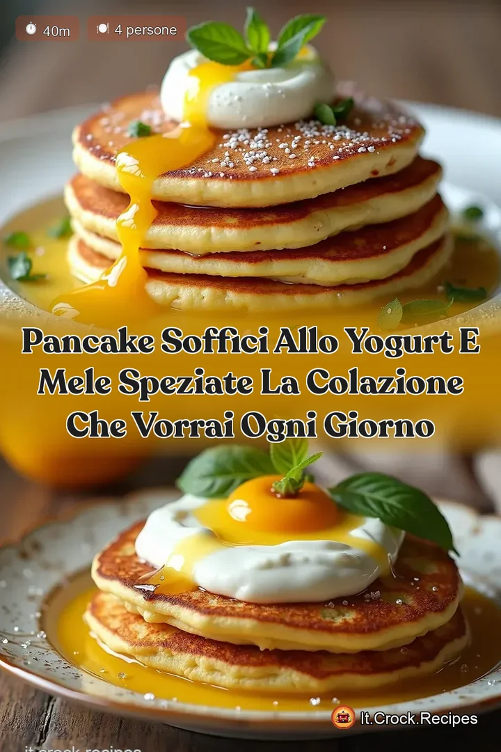 Pancake Soffici allo Yogurt e Mele Speziate La Colazione che Vorrai Ogni Giorno
