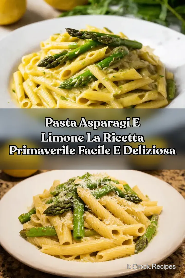 Pasta Asparagi e Limone La Ricetta Primaverile Facile e Deliziosa