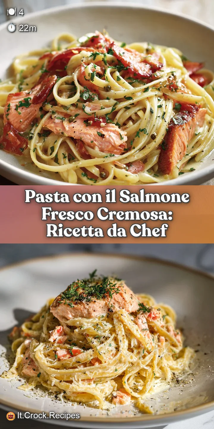 Close-up of tender salmon flakes nestled in creamy pasta, showing al dente texture. A rich, inviting and appetizing view.