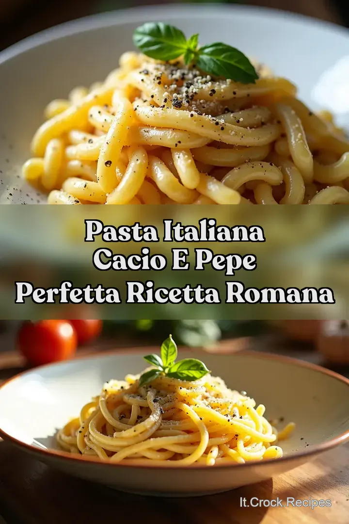 Pasta Italiana Cacio e Pepe Perfetta Ricetta Romana