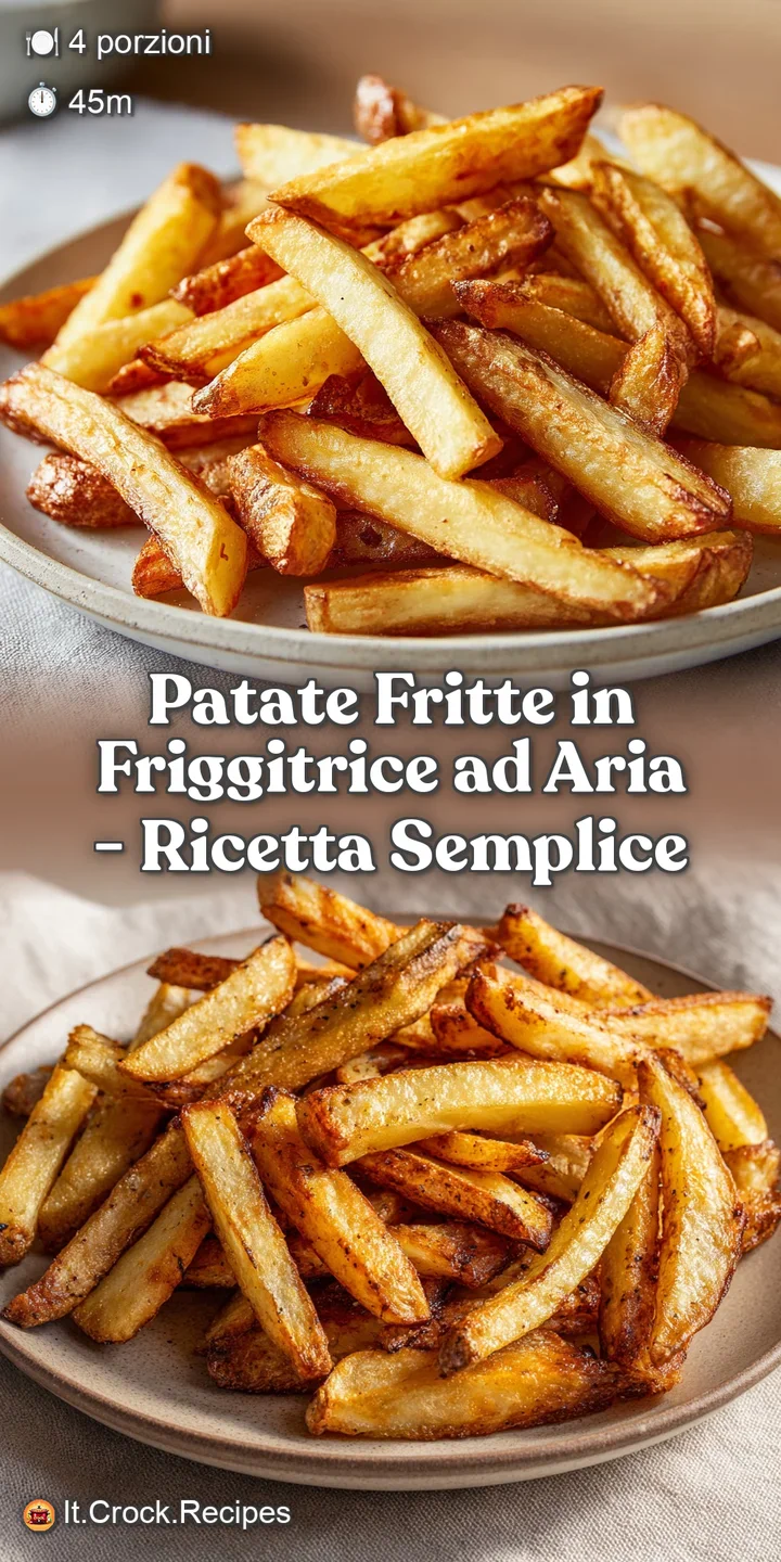 Up-close, a tempting pile of air-fried potatoes displays their lightly oiled surfaces and inviting golden edges, promising...