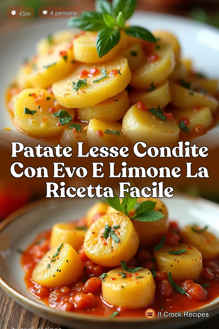 Patate Lesse Condite con EVO e Limone La Ricetta Facile