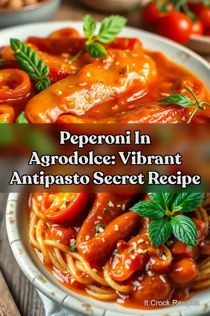Peperoni in Agrodolce: Vibrant Antipasto Secret Recipe