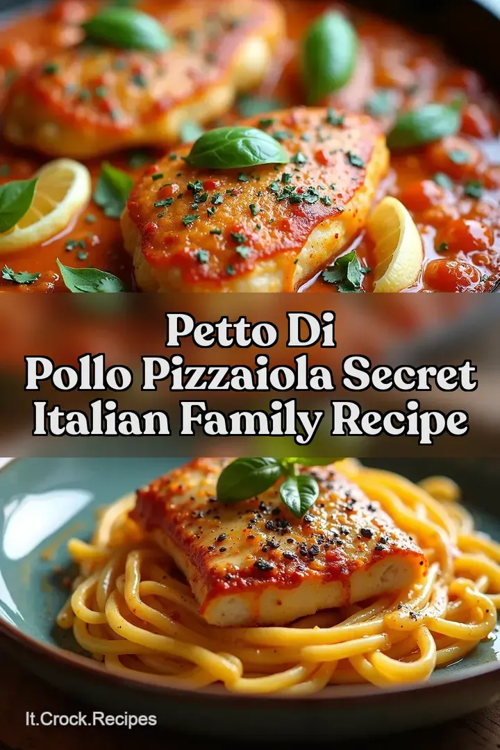 Petto di Pollo Pizzaiola Secret Italian Family Recipe