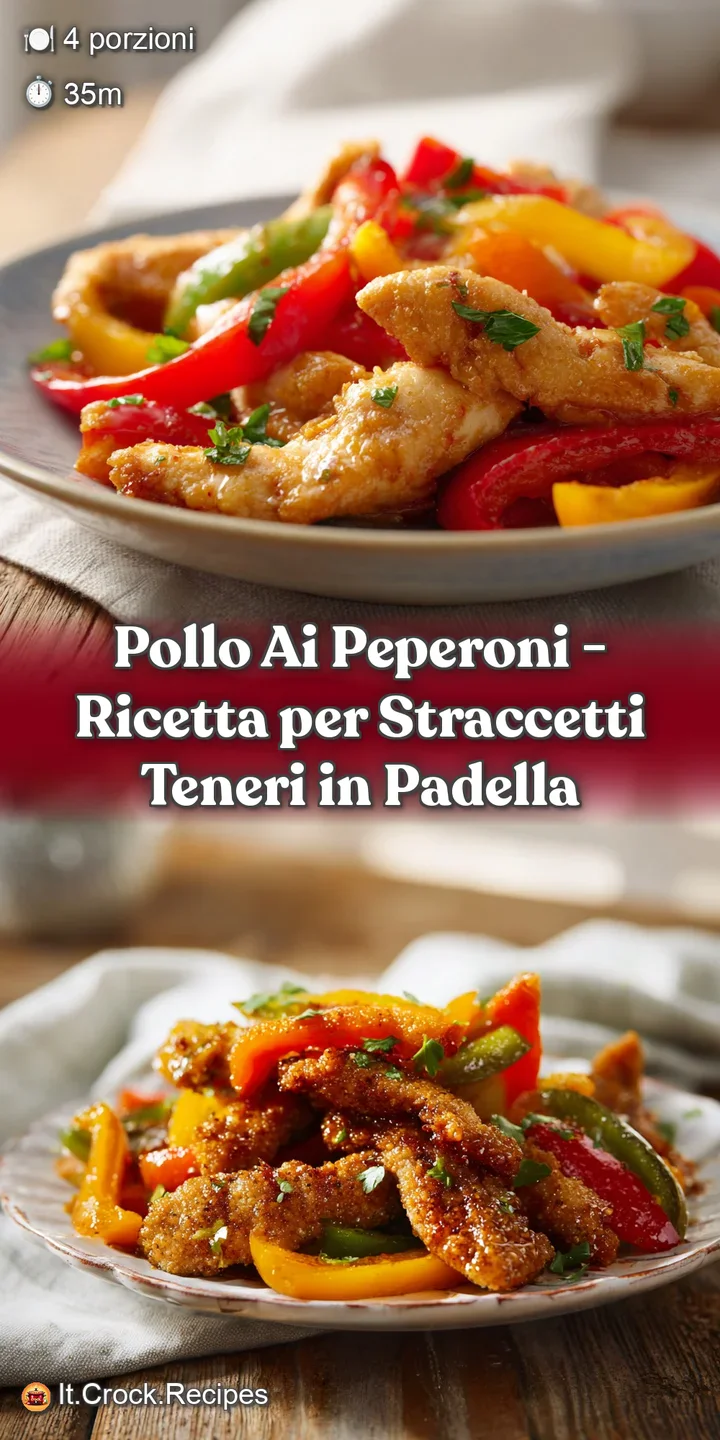 Close-up of succulent, pan-seared chicken and sweet, tender bell peppers glistening with sauce.