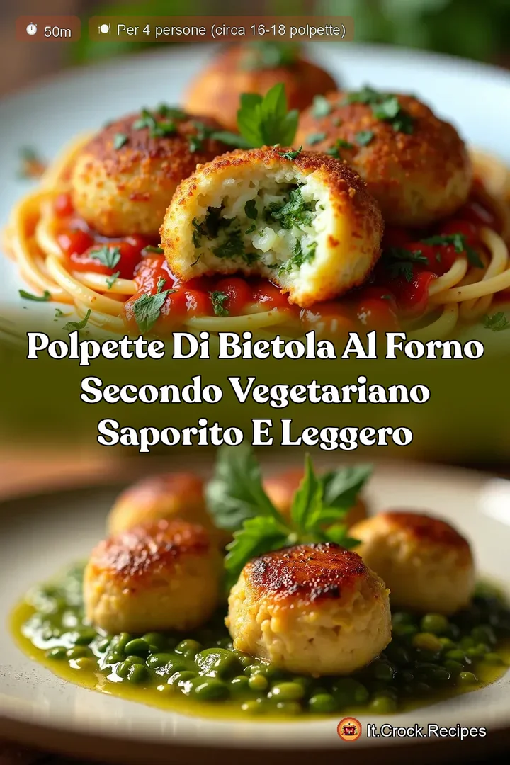 Polpette di Bietola al Forno Secondo Vegetariano Saporito e Leggero