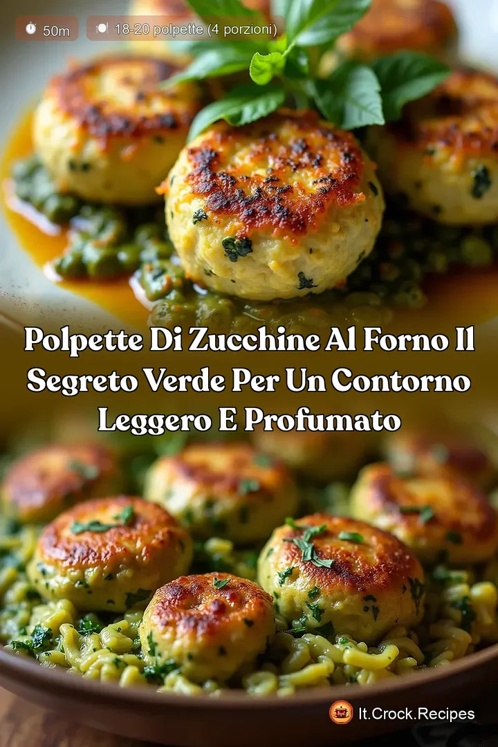 Polpette di Zucchine al Forno Il Segreto Verde per un Contorno Leggero e Profumato