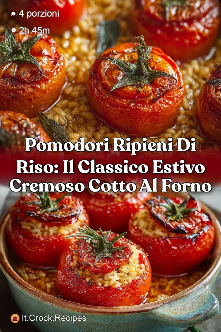 Pomodori Ripieni di Riso: Il Classico Estivo Cremoso Cotto al Forno