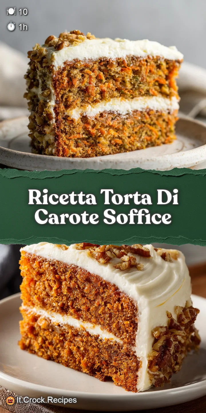 Close-up of carrot cake showing the soft crumb, studded with shredded carrots and a thick layer of sweet cream cheese fros...