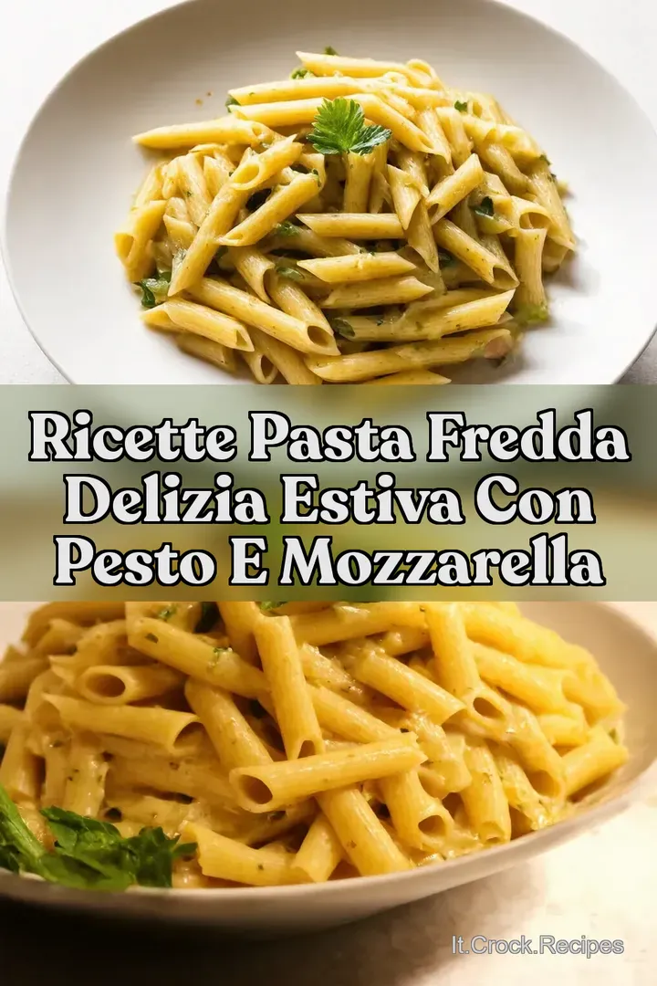 Ricette Pasta Fredda Delizia Estiva con Pesto e Mozzarella