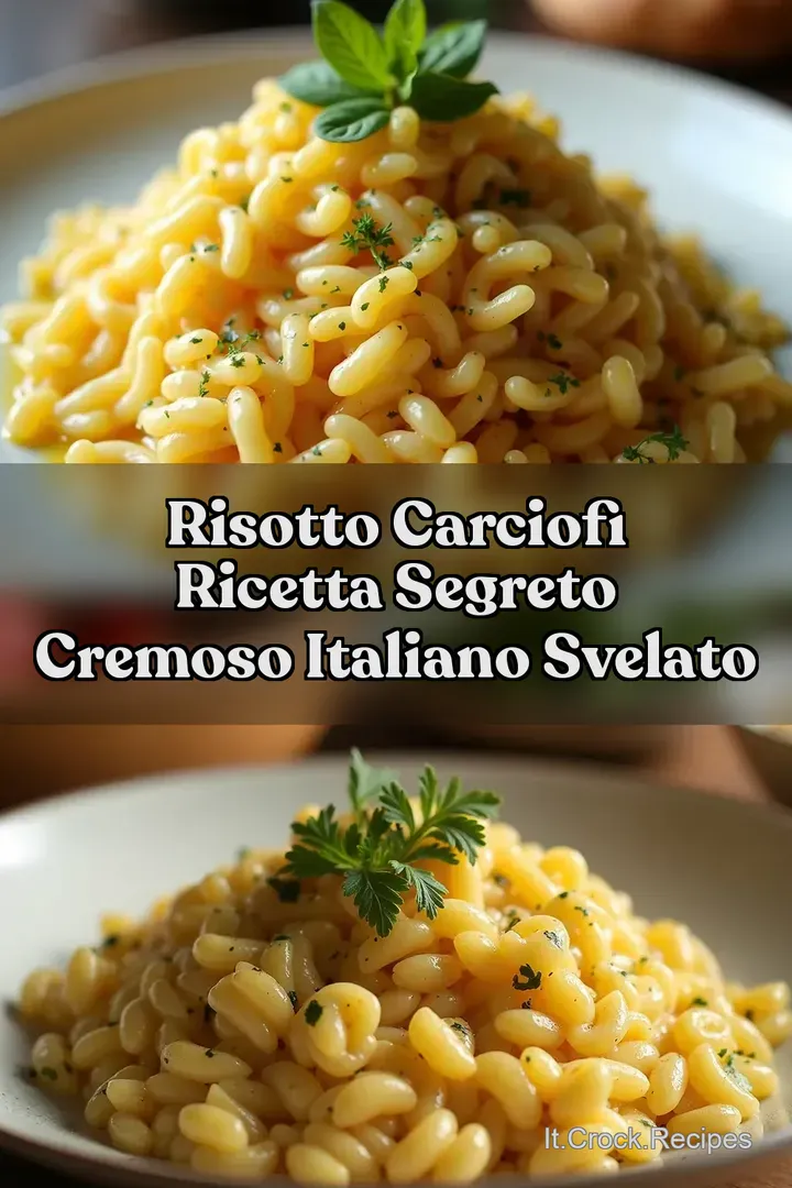 Risotto Carciofi Ricetta Segreto Cremoso Italiano Svelato
